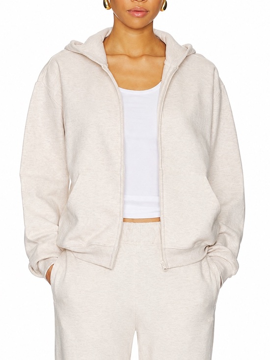 SKIMS Tops - SKIMS Light Beige Zip Hoodie